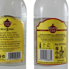 Havana Club Añejo 3 Años Rum mit 40% vol. Alkoholgehalt, ideal für Cocktails.