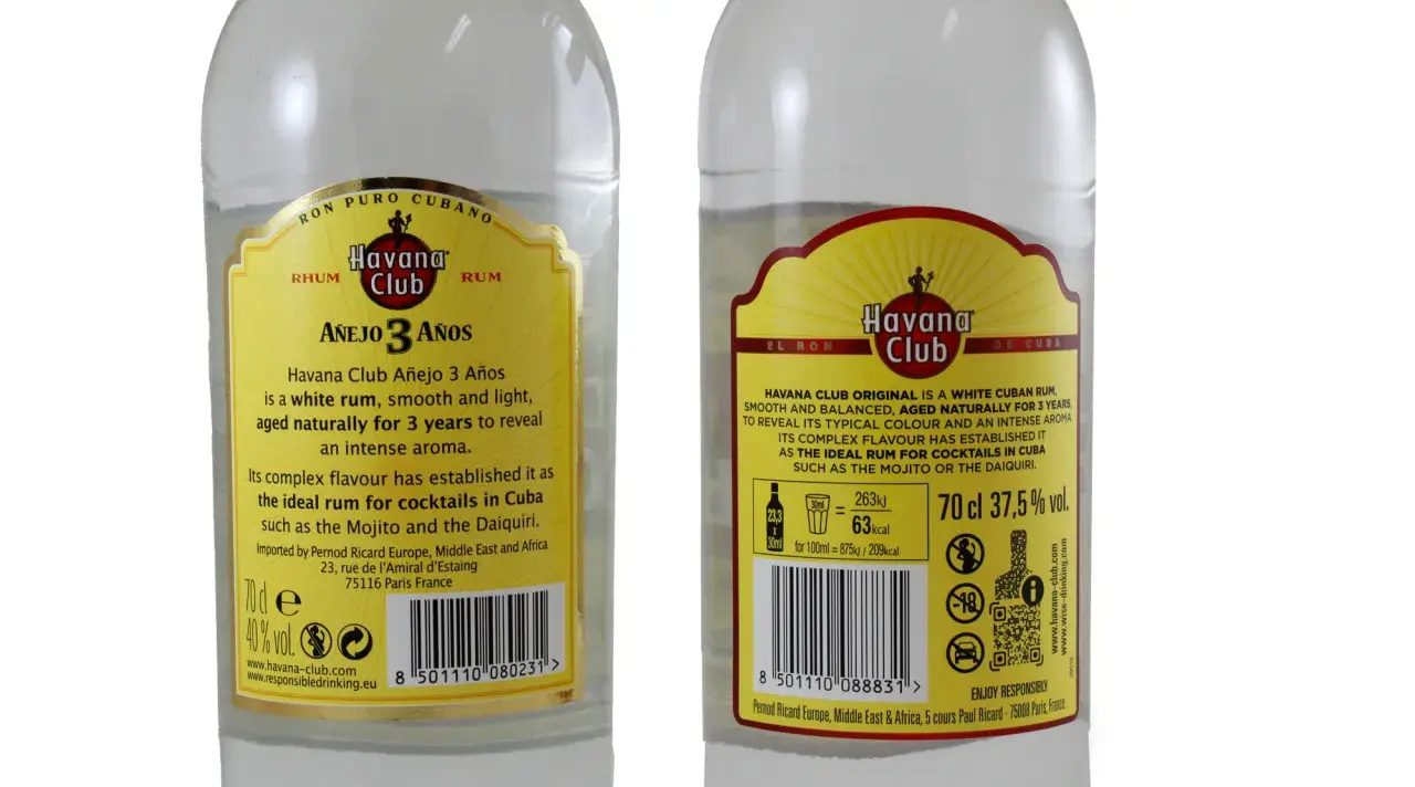 Havana Club Añejo 3 Años Rum mit 40% vol. Alkoholgehalt, ideal für Cocktails.
